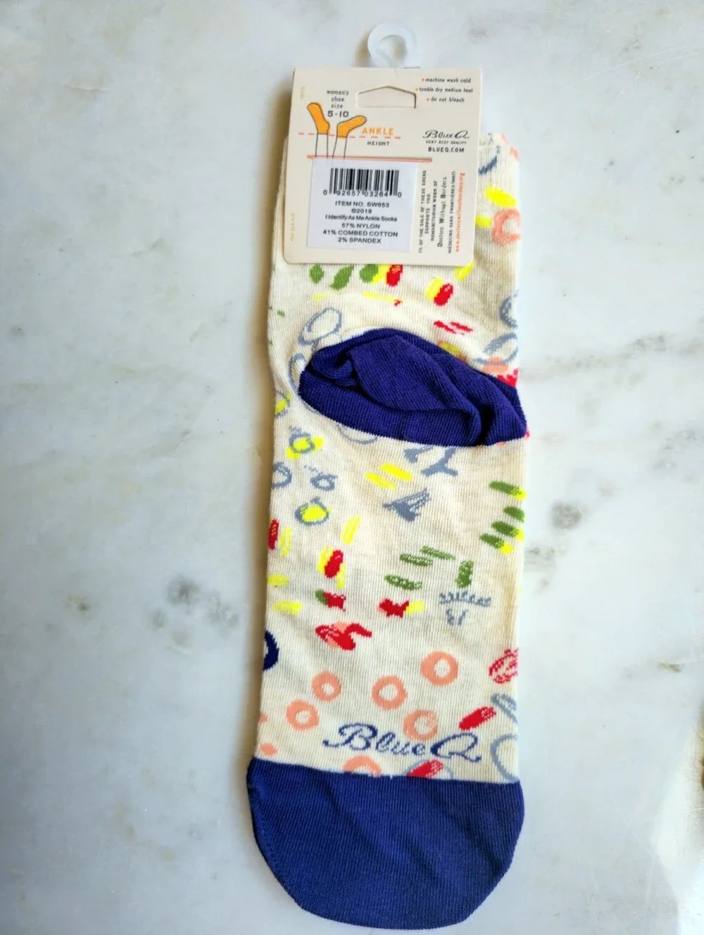 NWT Blue Q Ladies Ankle Sock Bundle 2 Pairs Size 5-10